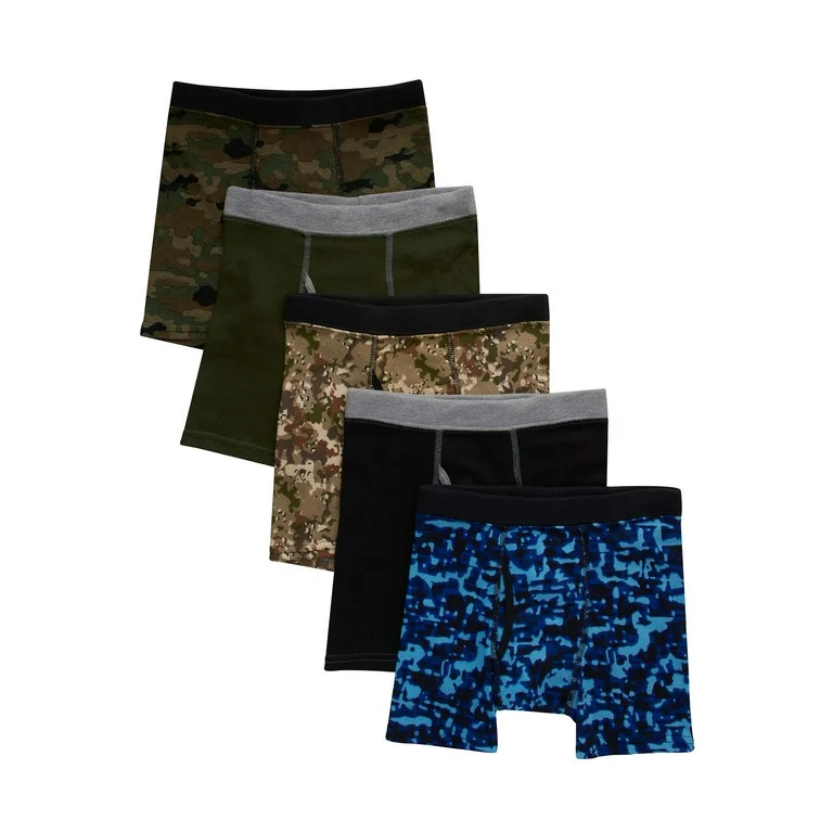 Hanes Boys' ComfortSoft Waistband Boxer Briefs, 5-Pack, Sizes S-XXL - Walmart.com | Walmart (US)