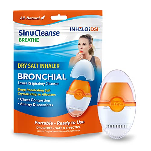 SinuCleanse Inhalo Bronchial Dry Salt Inhaler, 100% All-Natural Salt Crystals Help You Breathe Ea... | Amazon (US)
