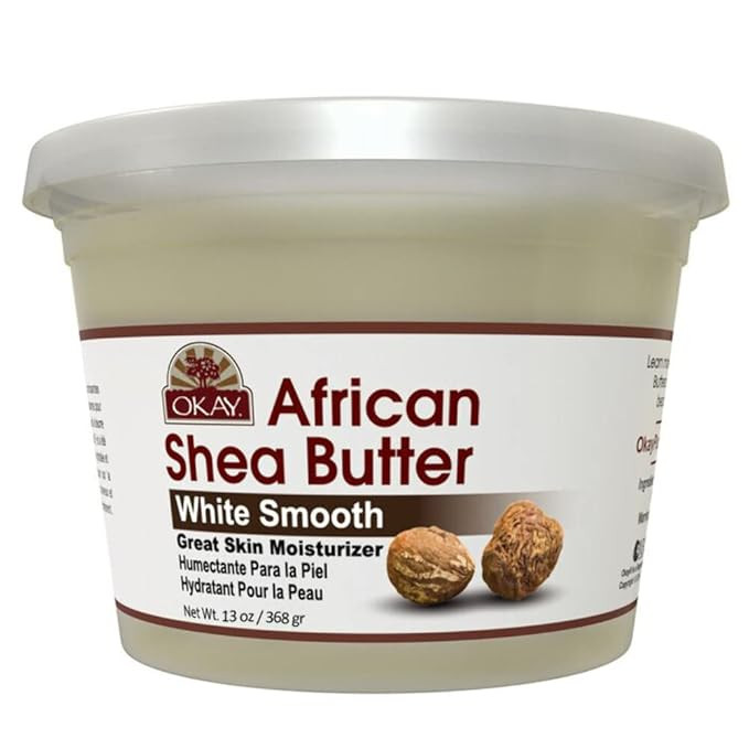 OKAY SHEA BUTTER JAR WHITE 13oz weight (16oz jar size) | Amazon (US)