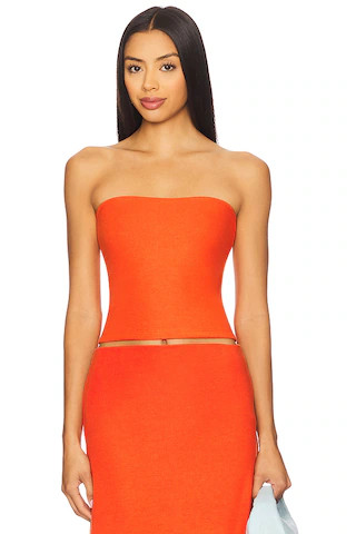 LESET Lauren Bandeau Top in Poppy from Revolve.com | Revolve Clothing (Global)