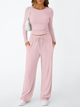 Trendy Queen Women's 2 Piece Matching Lounge Set Casual Sweatsuit
        Long Sleeve, Slightly C... | Amazon (US)