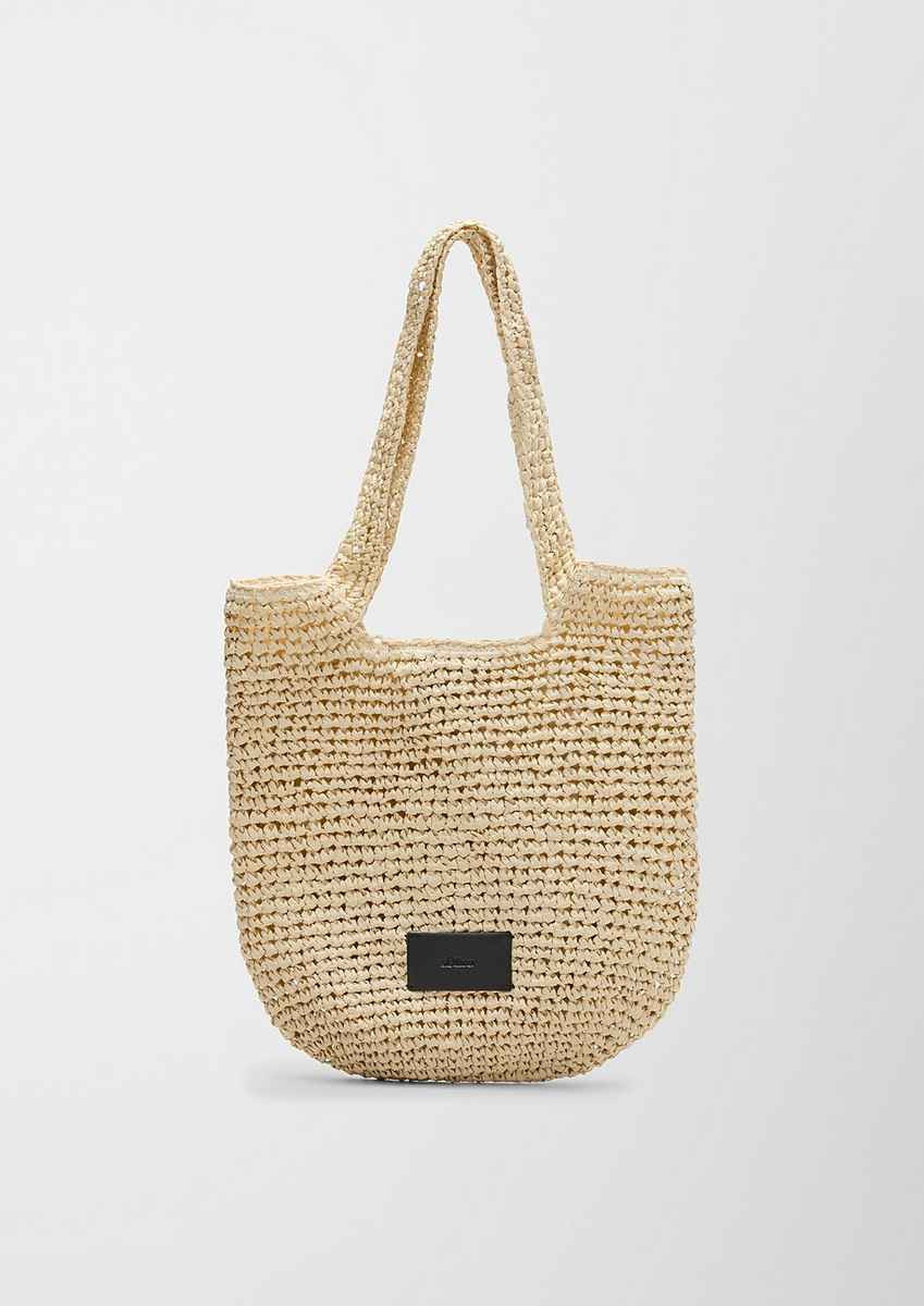 s.Oliver Tragetasche Häkeltasche aus Bast, Label-Patch | OTTO (DE)