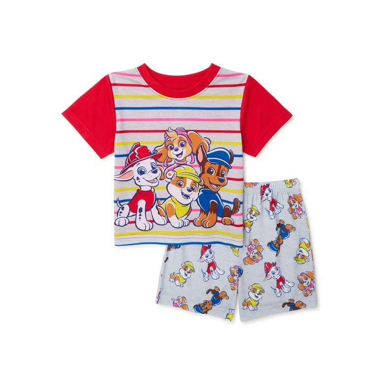 Paw Patrol Toddler Boy T-Shirt and Short Pajama Set, 2-Piece, Sizes 2T-5T | Walmart (US)