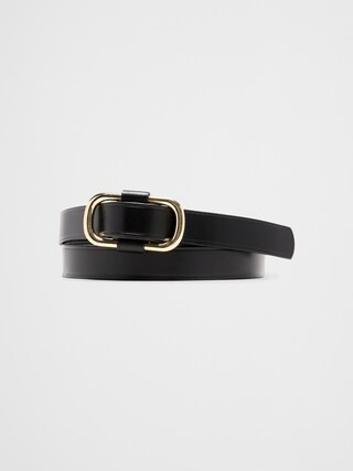 Leather Square Buckle Slider Belt | Banana Republic Factory