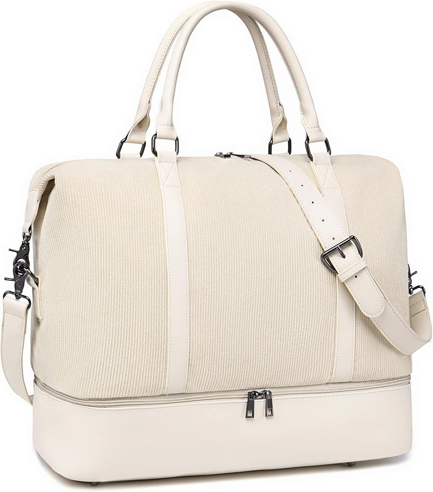 BTOOP Travel Weekender Bag Women Overnight Carry On Tote Duffle Hospital Bags Set with Shoe Compa... | Amazon (US)