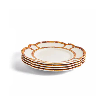 Bamboo Melamine Dinner Plates | Cailini Coastal