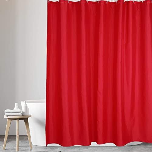 Water Repellent Fabric Shower Curtain or Liner, 72" x 72", Red | Amazon (US)
