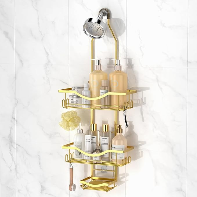 Shower Caddy Hanging Adjustable Shower Caddy, Rustproof Shower Organizer Extended Length Showers ... | Amazon (US)