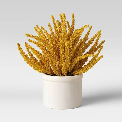 10" x 10" Goldenrod Artificial Plant Arrangement Yellow - Threshold™ | Target