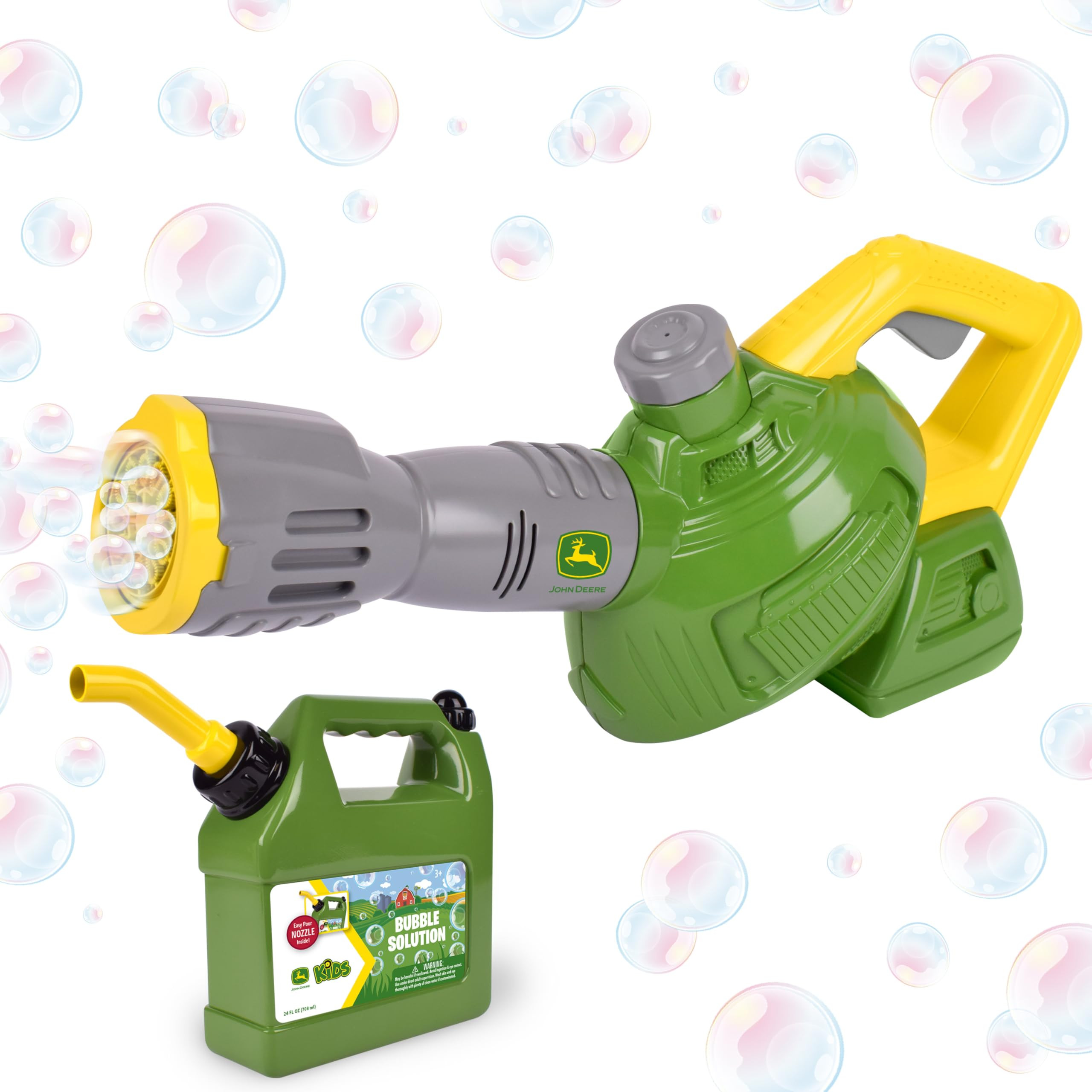John Deere Bubble Leaf Blower Toy for Kids Includes 24oz Bubble Refill Gas Can, Outdoor Bubble Ma... | Amazon (US)
