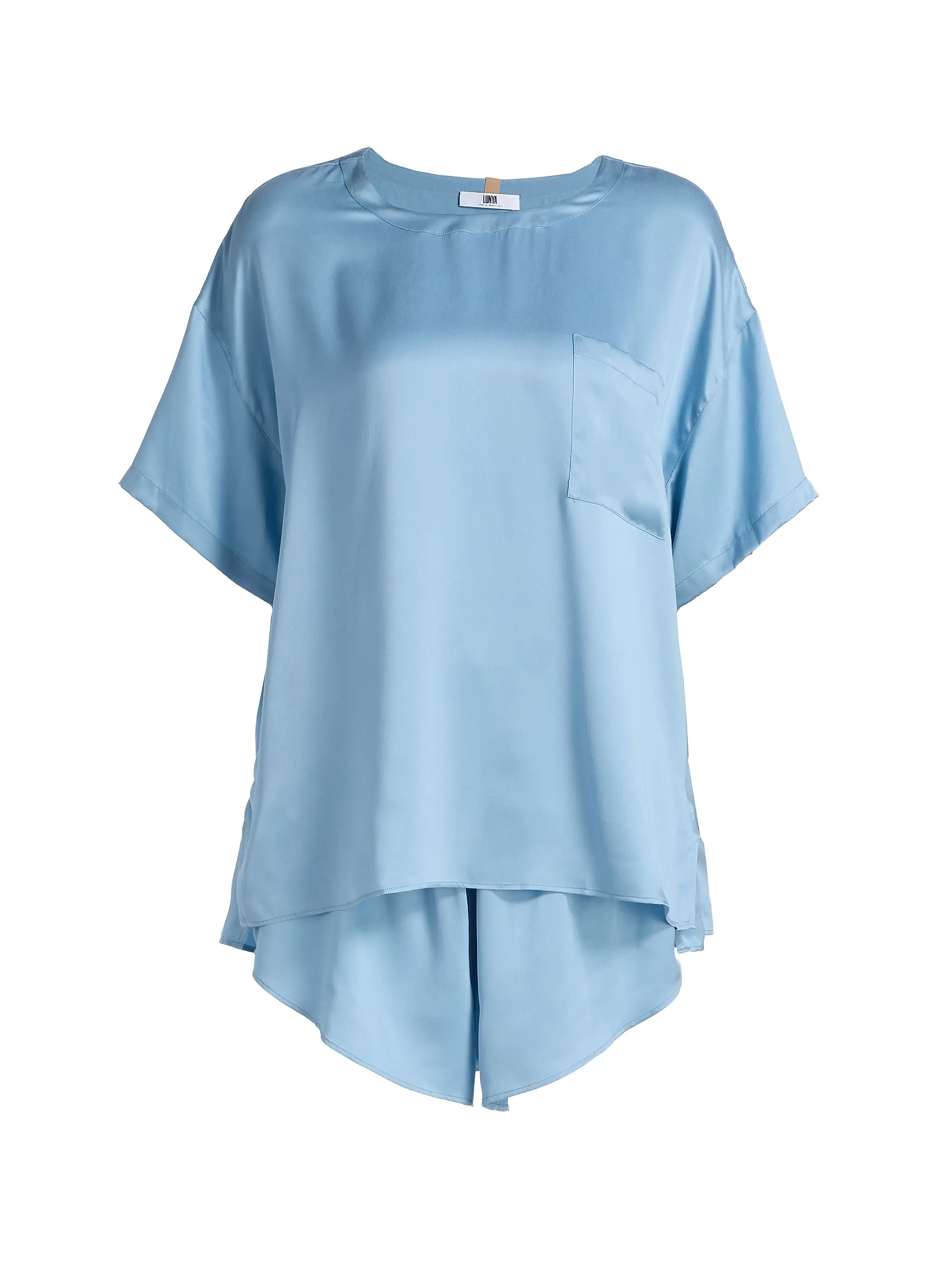 Lunya Washable Silk T-Shirt &amp; Shorts Set | Saks Fifth Avenue | Saks Fifth Avenue
