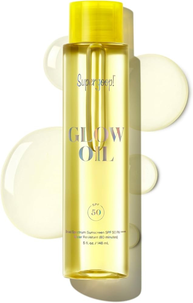 Supergoop! Glow Oil - SPF 50 PA++++ Vitamin E Body Oil + Broad Spectrum Sunscreen Protection - Wi... | Amazon (US)