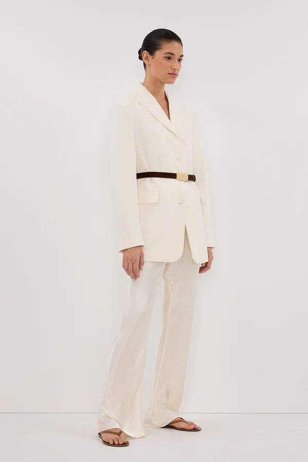 MYKA CREAM SATIN PANT | DISSH