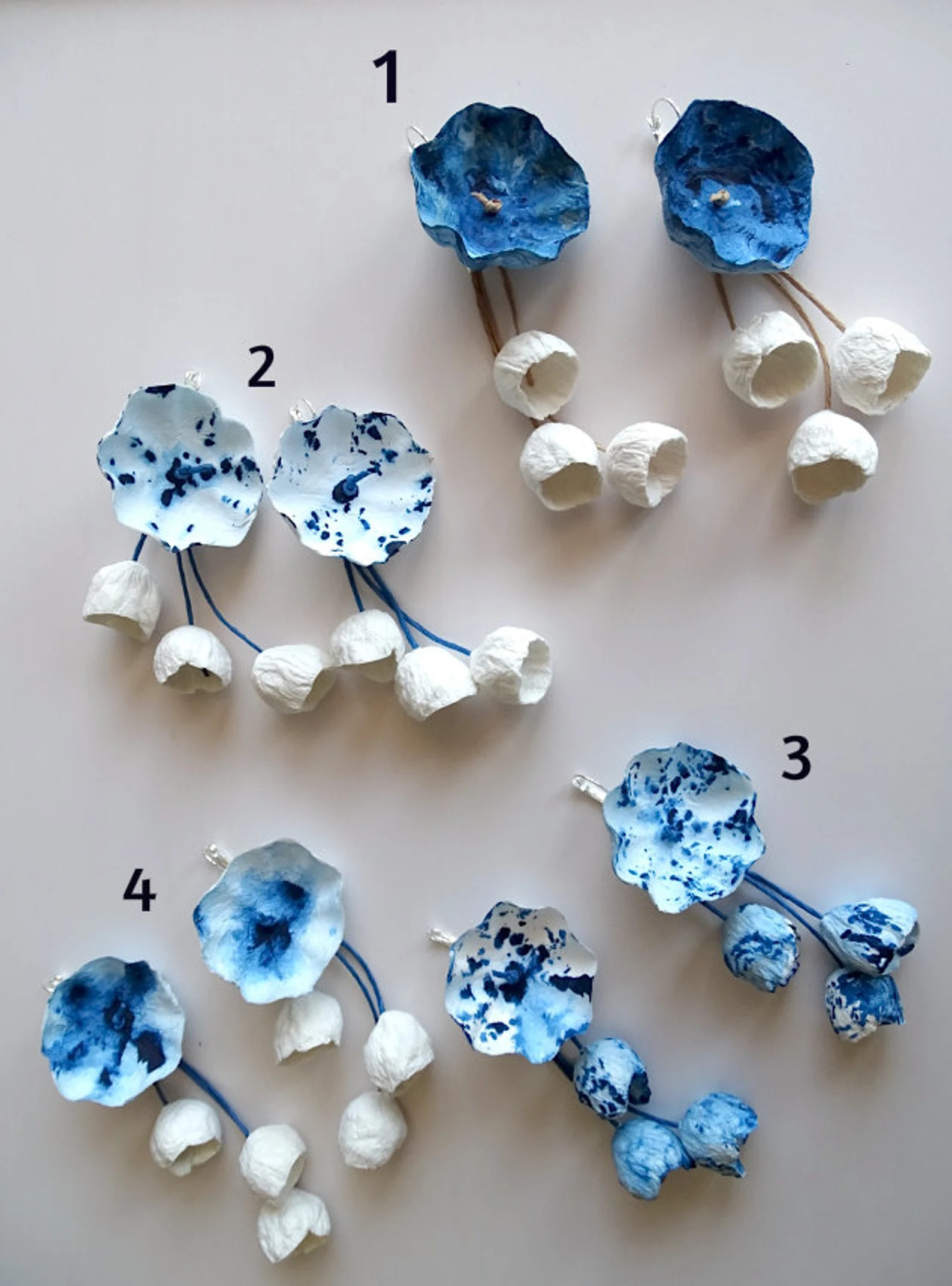 Extension paper Earrings  Statement Flowers Earrings Maxi | Etsy | Etsy (US)