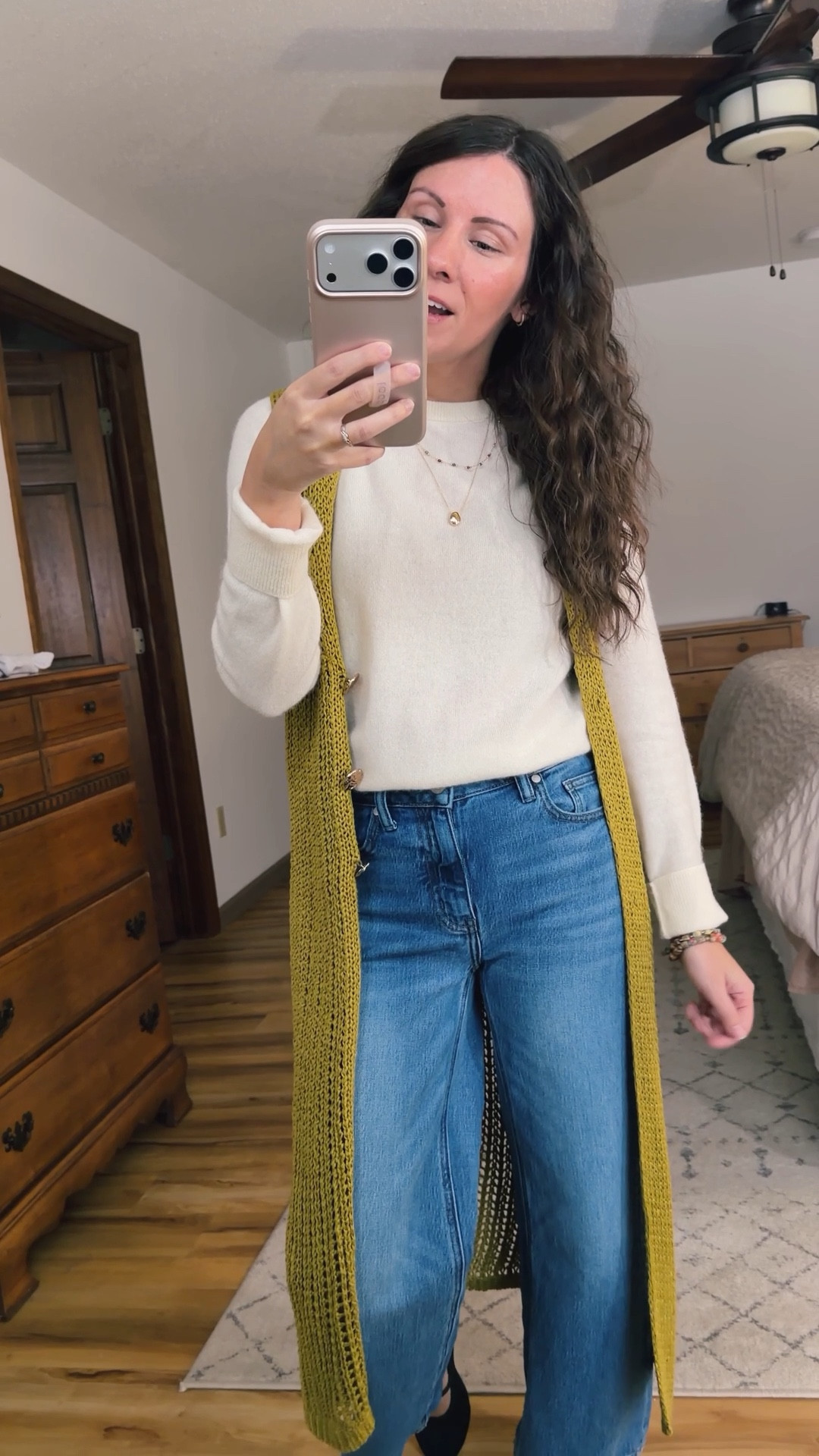 wearing xs in my cashmere crewneck (form Mott and Bow—also linked similar ones from Quince!) size 24 in the 26” inseam in my jeans, and size small in my crochet vest cardigan. My mary Jane flats  are size 7 and I also linked similar ones. 



#LTKPetite #LTKootd #LTKSeasonal