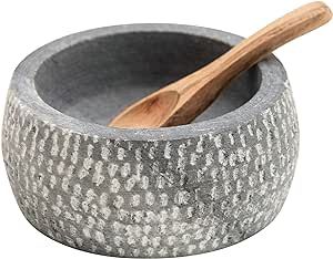 Creative Co-Op Granite Carved Wood Spoon (Set of 2) Bowl, Grey | Amazon (US)