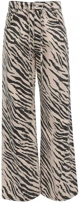 Y2K Striped Zebra Print Wide Leg Baggy High Waisted Jeans | Amazon (US)