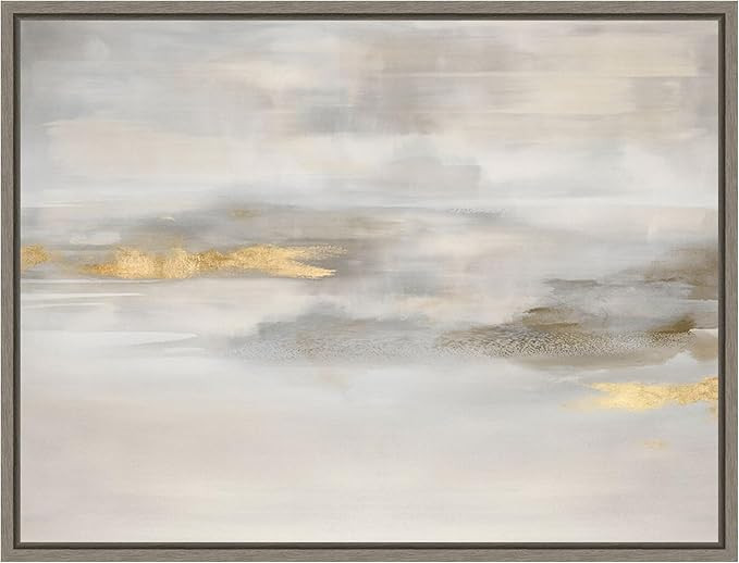 Amanti Art Framed Canvas Wall Art Print (30x23) Ethereal in Neutral by Rachel Springer Float Fram... | Amazon (US)
