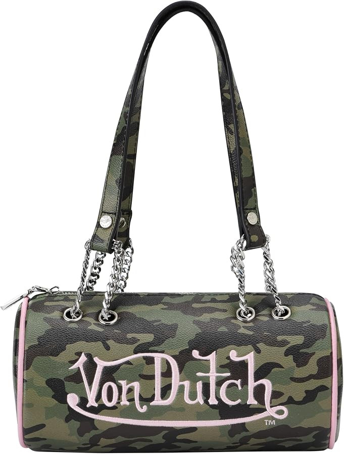 Von Dutch Barrel Bag, Vegan Leather Shoulder Bag | Amazon (US)