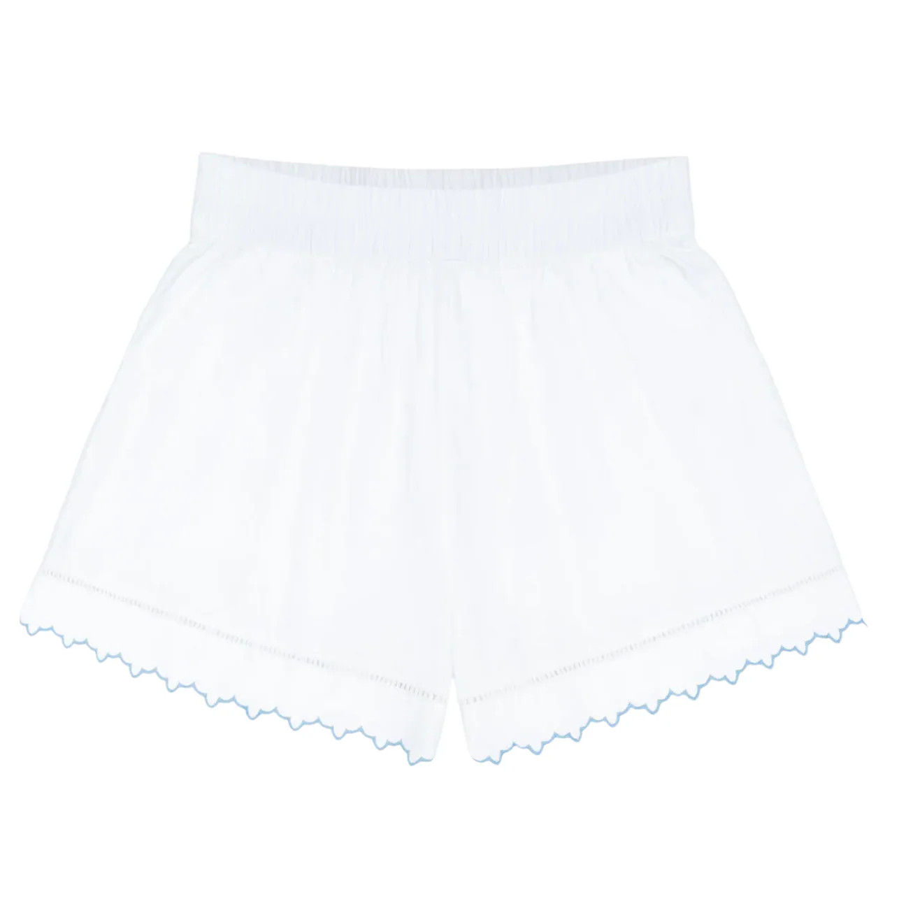 women's white scalloped short | Minnow