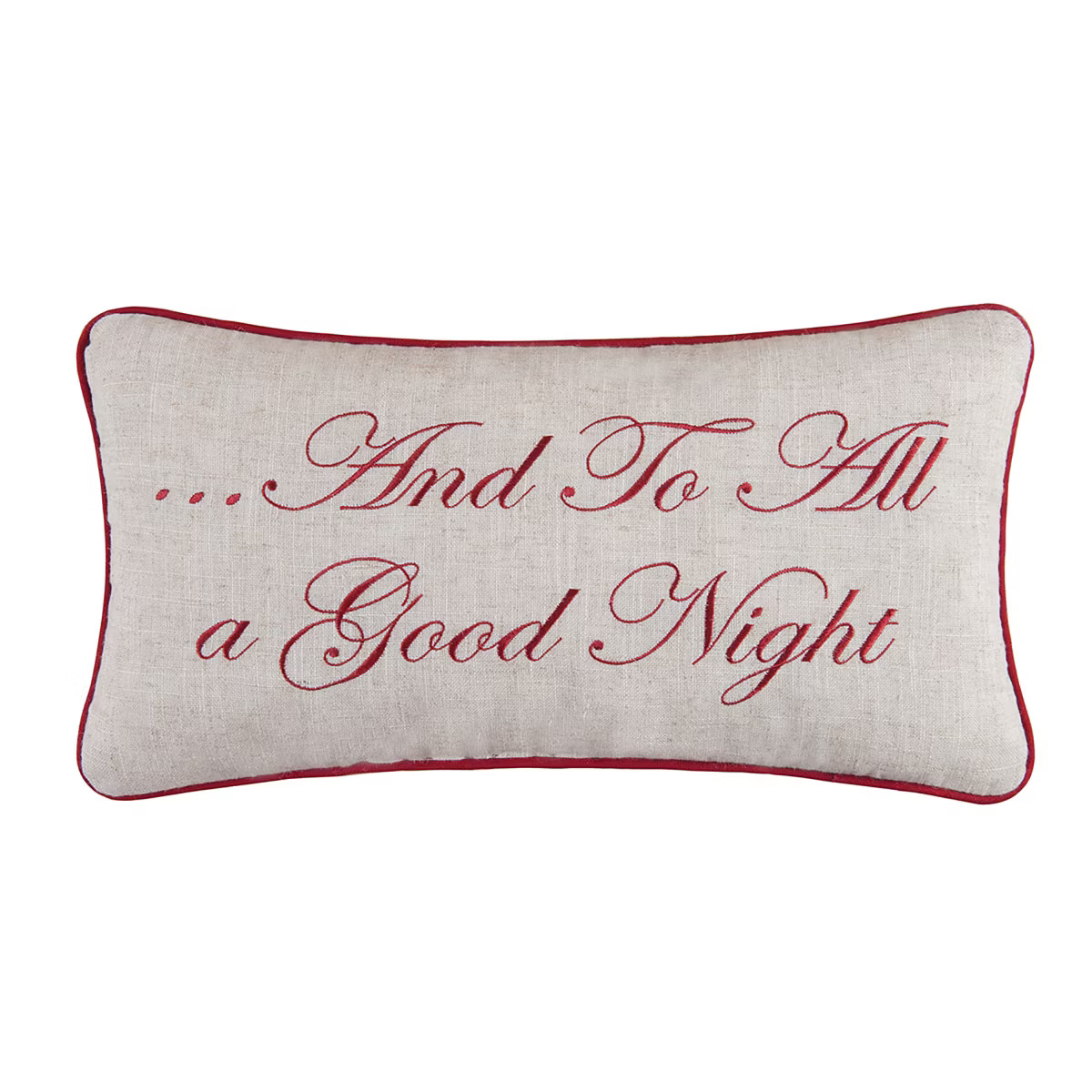 C&F Home 10" x 19" And To All A Good Night Embroidered Christmas Throw Pillow | Target