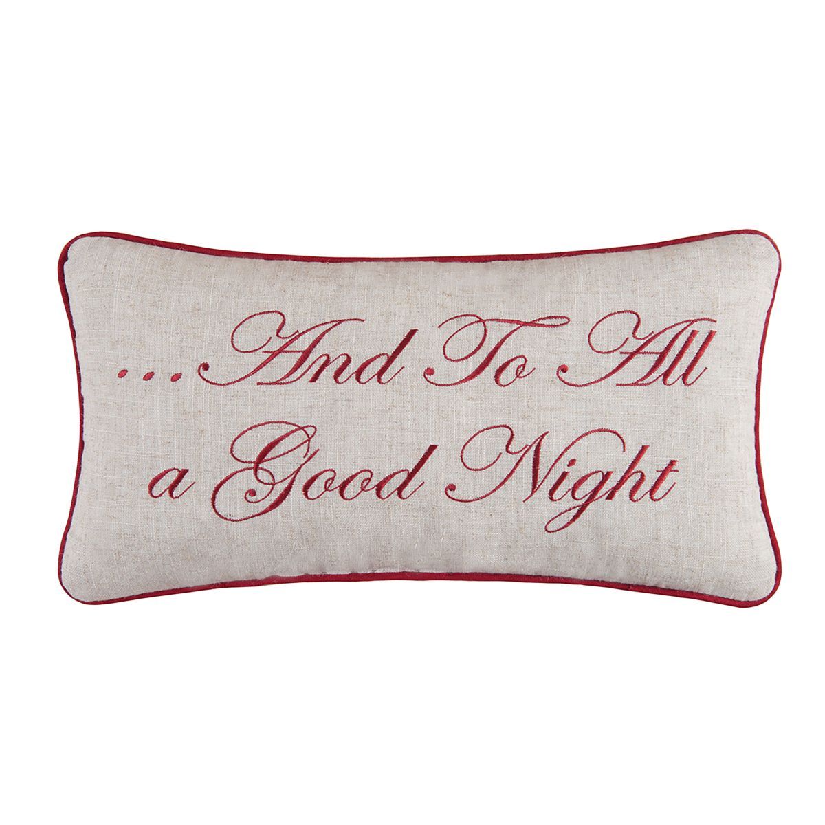 C&F Home 10" x 19" And To All A Good Night Embroidered Christmas Throw Pillow | Target