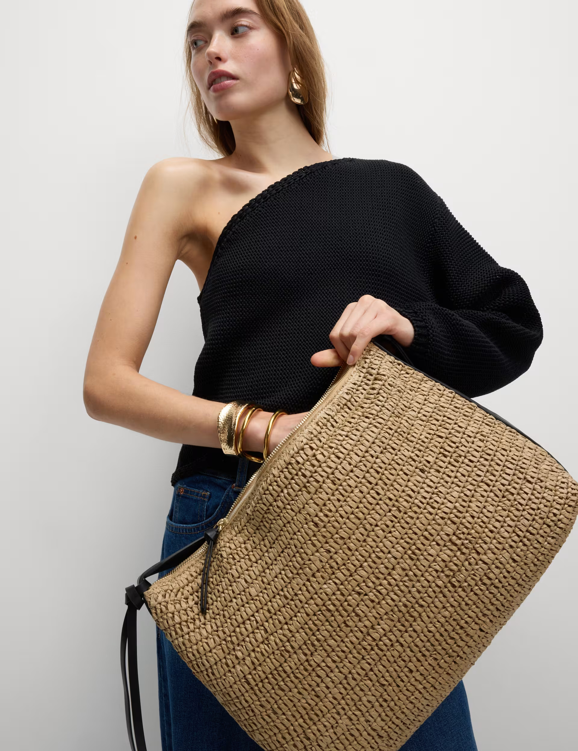 Slouchy Straw Shoulder Bag | Marks & Spencer (UK)