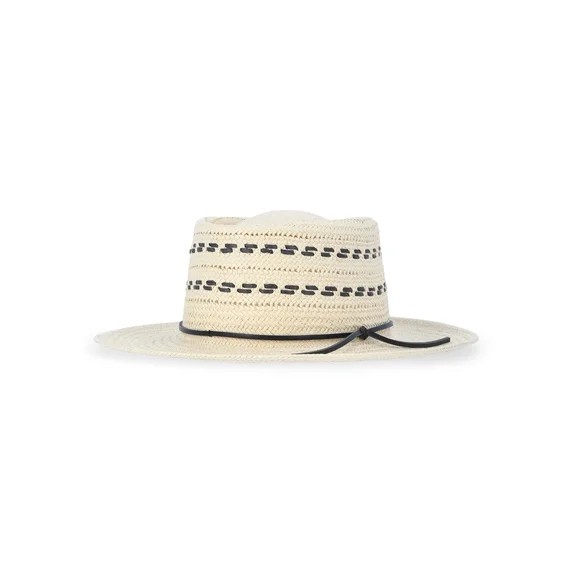 Time and Tru Women’s Straw Boater Hat, One Size | Walmart (US)