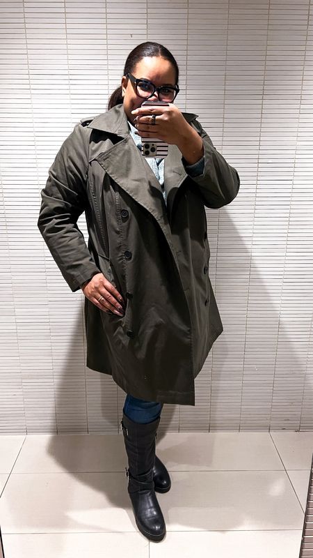 Midsize Casual OOTD | Twas a rainy day in NY and that calls for a snazzy trench coat. And boots, do t forget the boots. 

#LTKmidsize #LTKstyletip #LTKover40
