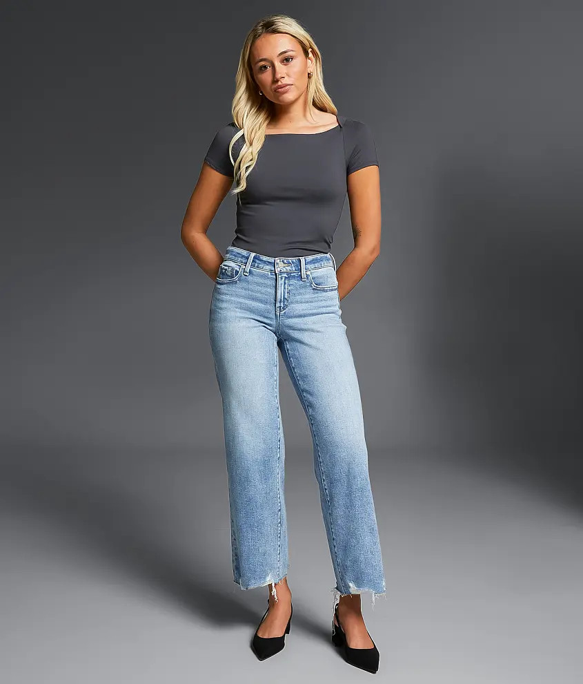 Fit No. 53 Cropped Wide Leg Stretch Jean | Buckle