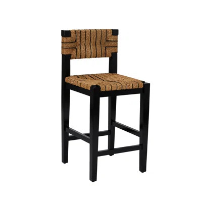 Willowbrook Solid Wood and Natural Woven Seagrass Rope Dining Chair, Mahogany | Wayfair North America