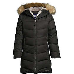 Girls Winter Fleece Lined Down Alternative ThermoPlume Coat | Lands' End (US)