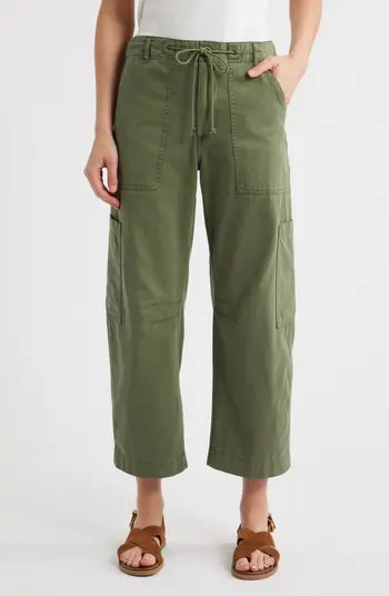 Sabrina High Waist Barrel Twill Utility Pants | Nordstrom