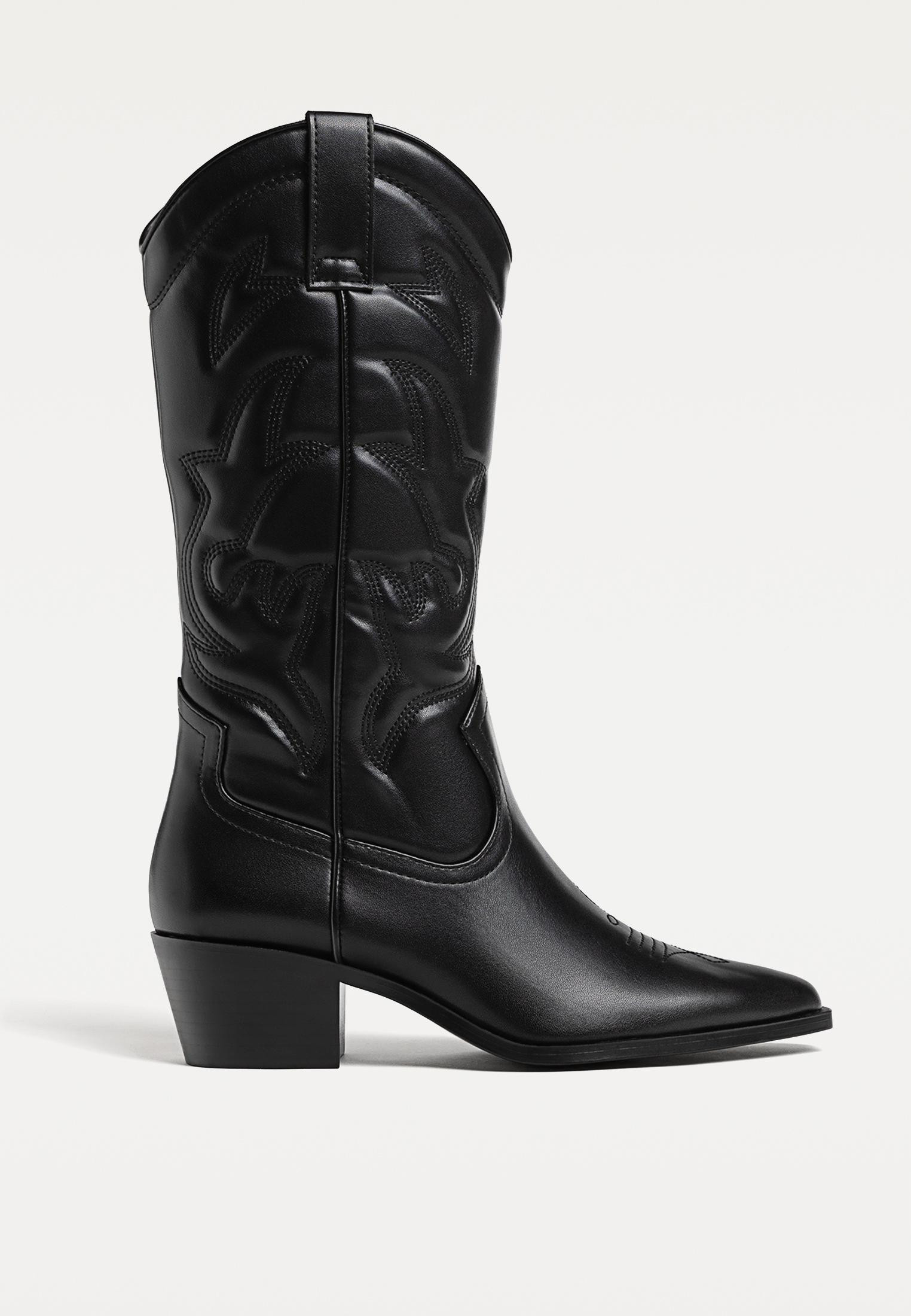 Heeled cowboy boots - Women's fashion | Stradivarius United Kingdom | Stradivarius (UK)