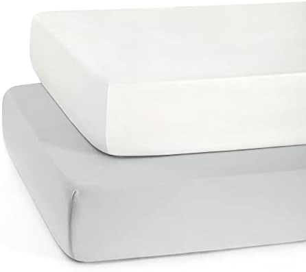 TILLYOU Microfiber Fitted Crib Sheet Set - Super Soft Toddler Bed Sheets for Standard Crib and To... | Amazon (US)