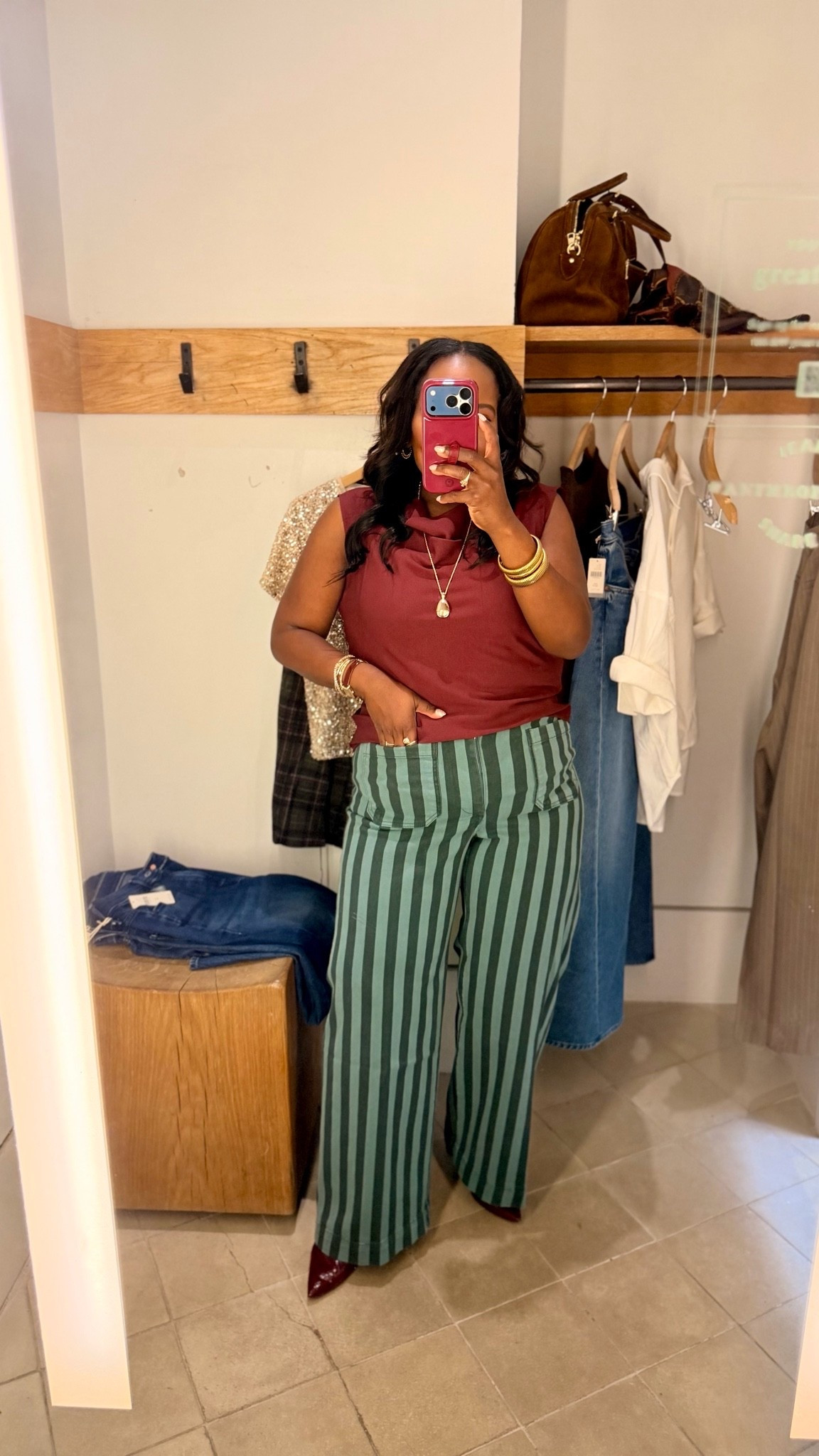 Obsessed with these green stripe Colette pants from @Anthropologie / wearing the size 30 petite.

#LTKMidsize #LTKPetite #LTKSeasonal