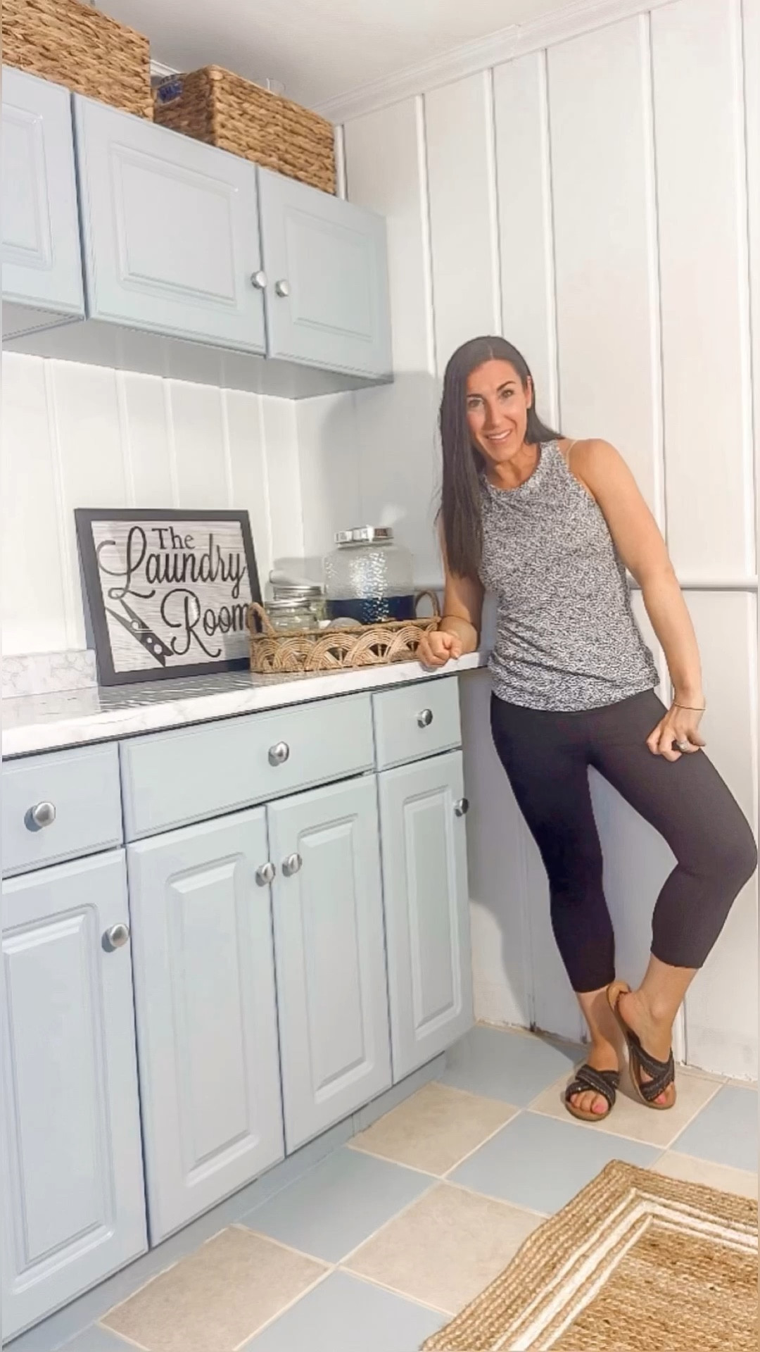 Laundry room refresh. Baskets from container store and amazon / rug from at home store/ paint stardew sherwin williams lowes / frog tape 

#LTKunder50 #LTKstyletip #LTKhome
