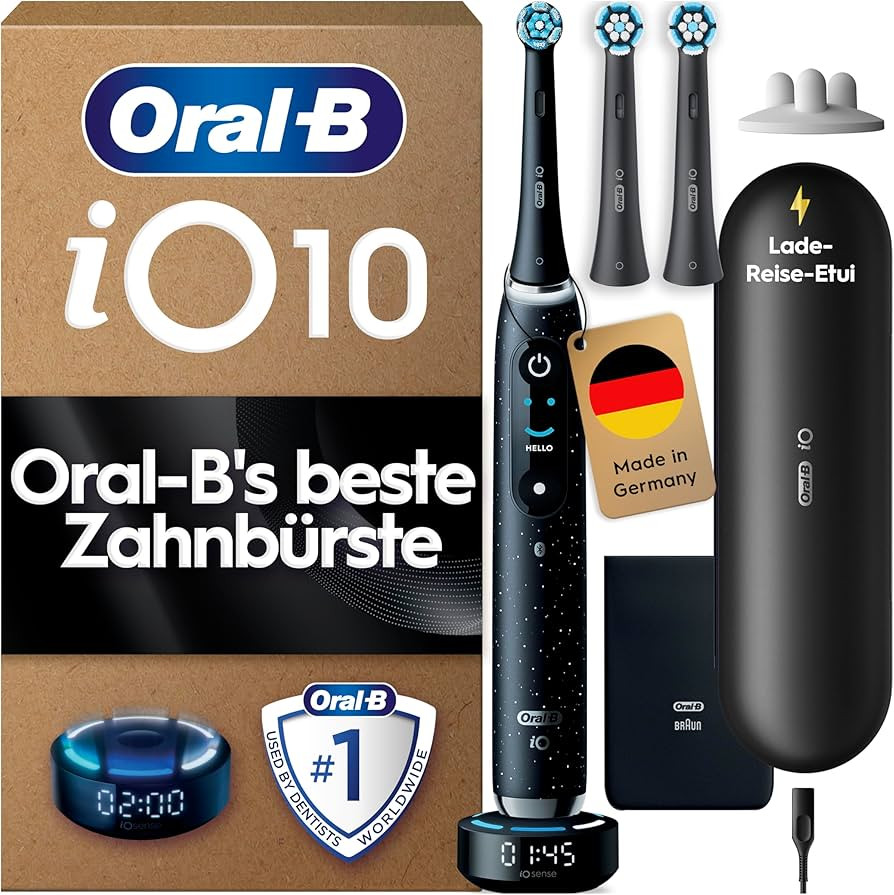Oral-B iO Series 10 Elektrische Zahnbürste — Electric Toothbrush, Inkl. 3 Aufsteckbürsten, iO... | Amazon (DE)