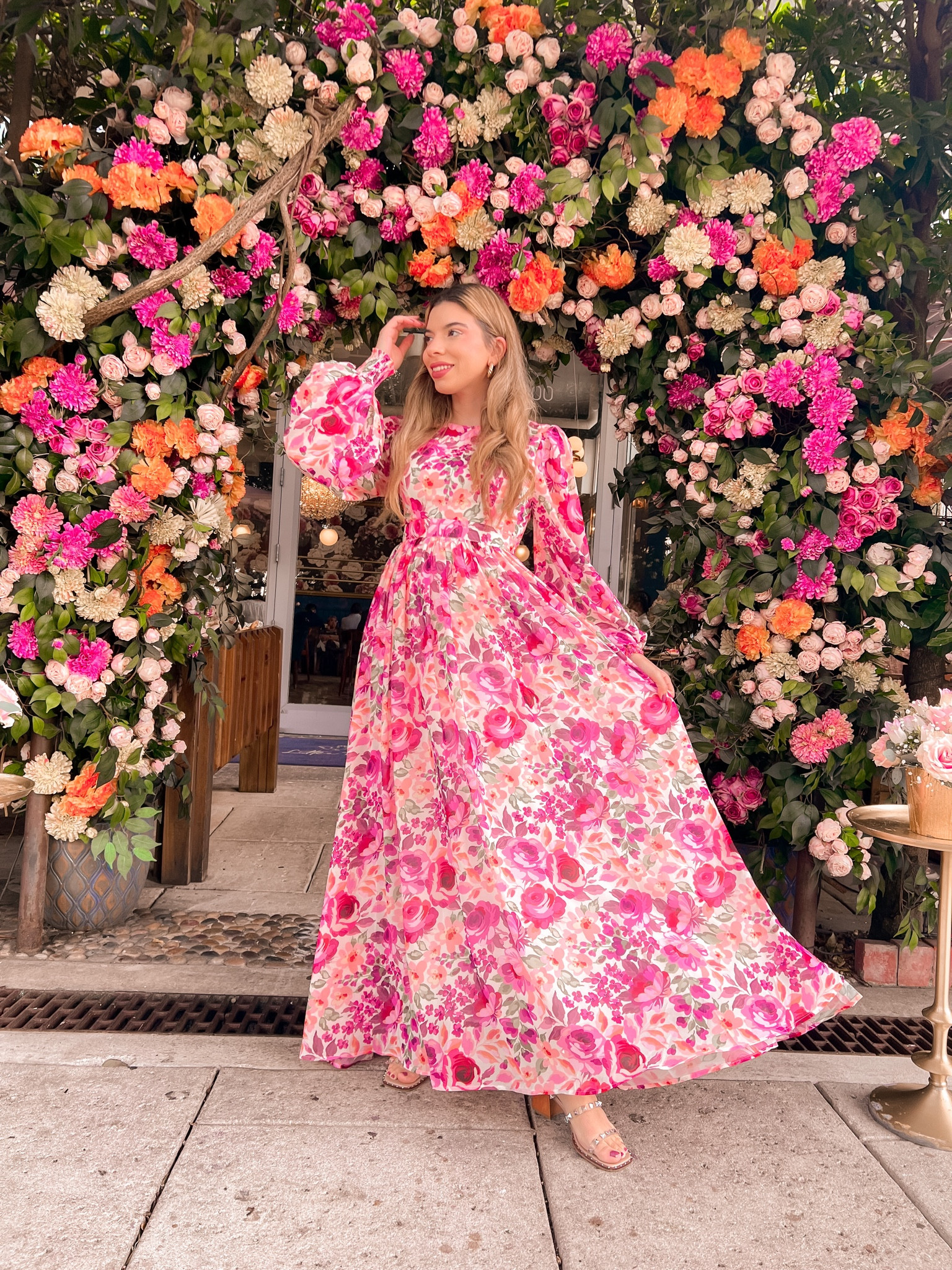 Floral maxi dress, long sleeve dress, bump friendly, weddings guest dress 

#LTKwedding #LTKunder100 #LTKFind