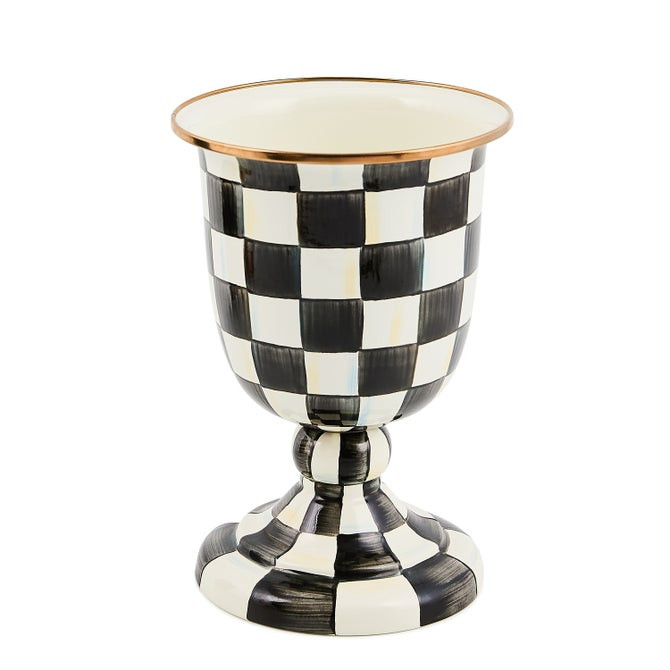 Courtly Check Pedestal Vase | MacKenzie-Childs