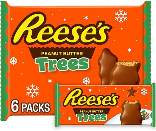 REESE'S Milk Chocolate Peanut Butter Trees, Christmas Candy Packs, 1.2 oz (6 Count) | Amazon (US)
