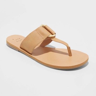 Women's Caleen Thong Sandals - A New Day™ Tan | Target