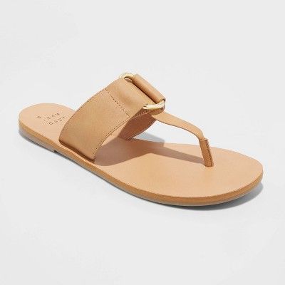 Women&#39;s Caleen Thong Sandals - A New Day&#8482; Tan 8.5 | Target