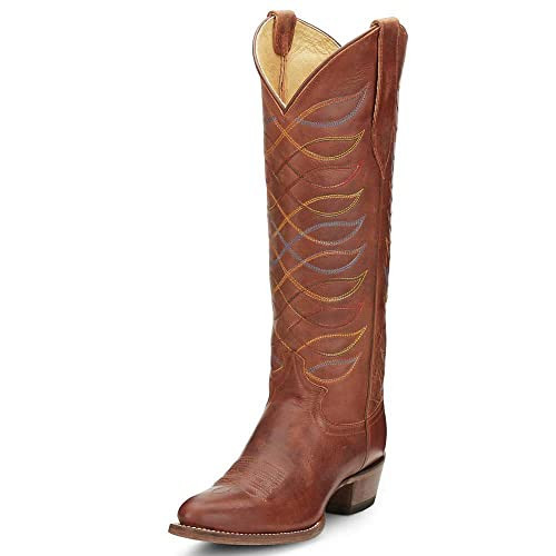 Justin Boots Women's Whitley Rustic Amber Vintage Justin Cowgirl Boots Brown 9 | Amazon (US)