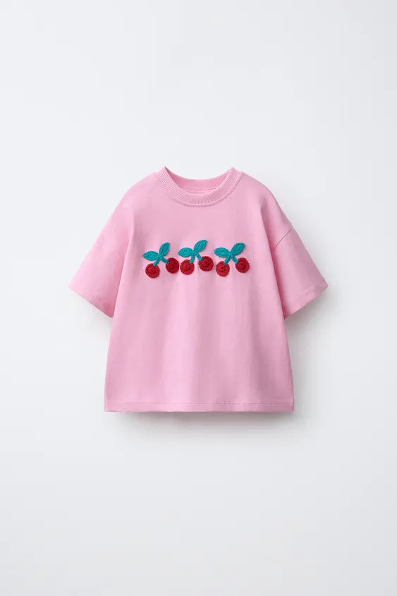 FRUIT CROCHET KNIT T-SHIRT | Zara US