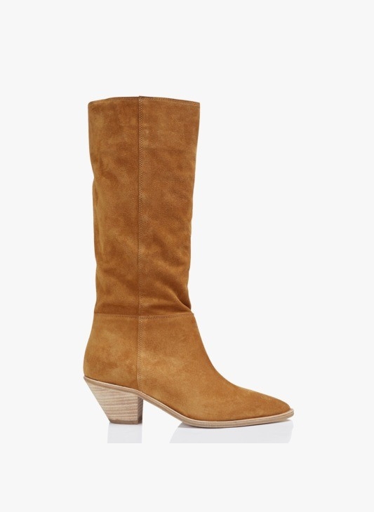 BOTTES À TALONS EN CUIR OCRE BA & SH - FEMME | Place des Tendances | Place des tendances (FR)