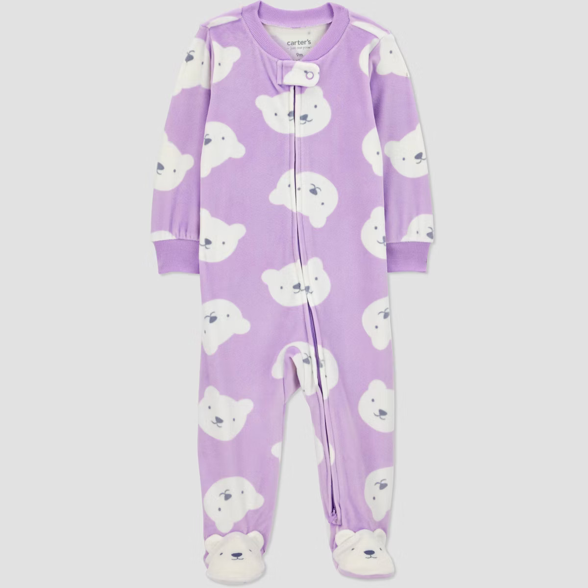 Carter's Just One You® Baby Girls' Bears Sleep N' Play - White/Purple | Target