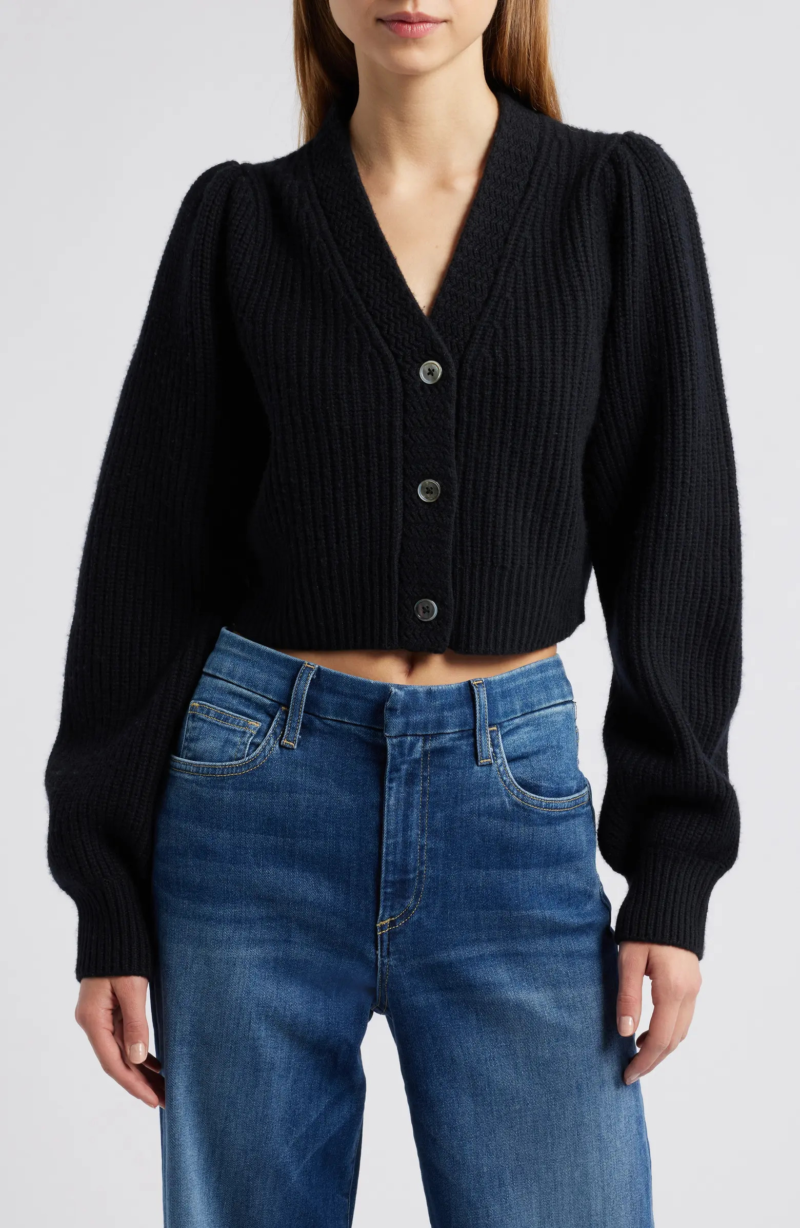 LoveShackFancy Avignon Wool & Cashmere Crop Cardigan | Nordstrom | Nordstrom