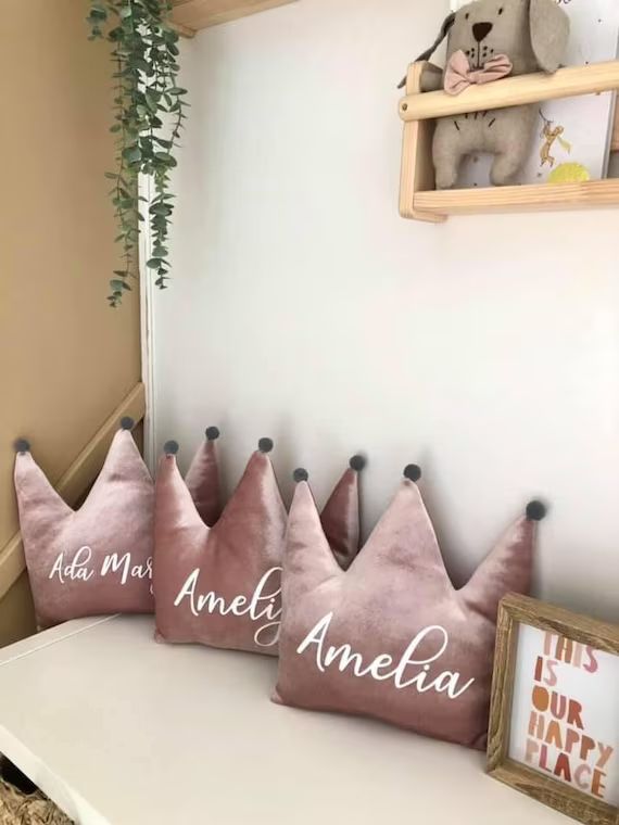 Personalized pillow Crown  Name Cushion  Crown Shapped | Etsy | Etsy (US)