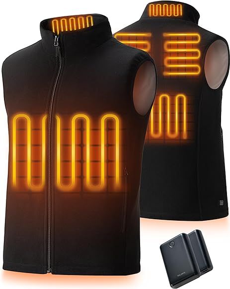 SOLJIKYE Heated Vest, Heated Jacket, Heated Vest for Men and Women 3 Heating Levels 6 Heating Zon... | Amazon (US)